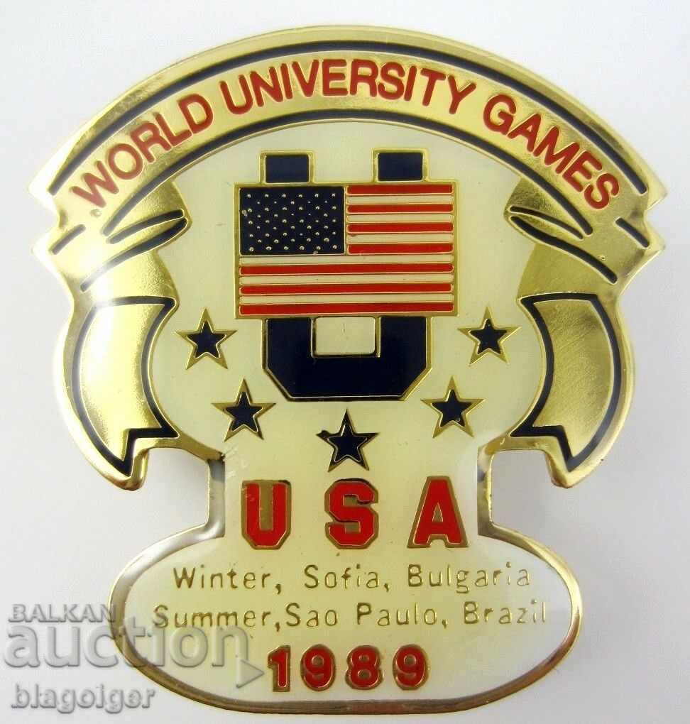 USA-USA STUDENT TEAM-WORLD STUDENT GAMES-1989 with price 8.00 BGN | € 4.09 USA-USA STUDENT TEAM-WORLD STUDENT GAMES-1989 with price 8.00 BGN | € 4.09