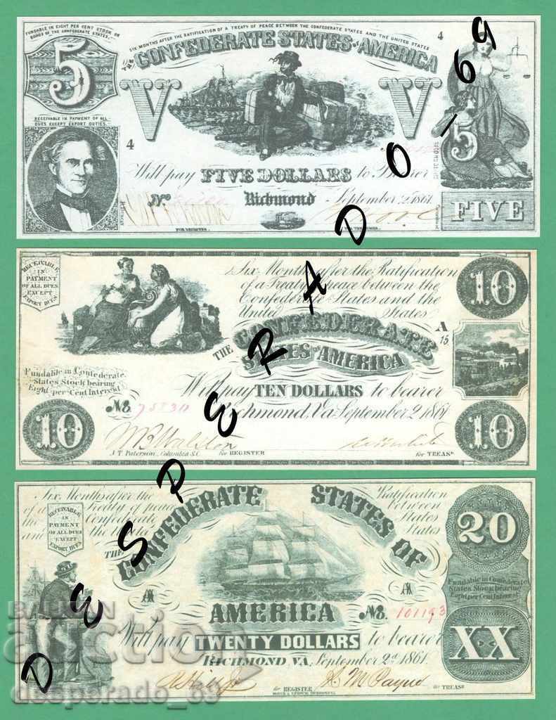 (¯` '• .¸ (reproduction) United States 1861 (Confederate) UNC -5 pc. with price 12.50 BGN | € 6.39 (¯` '• .¸ (reproduction) United States 1861 (Confederate) UNC -5 pc. with price 12.50 BGN | € 6.39