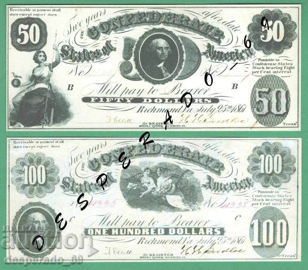 Παράδοση (¯` '• .¸ (αναπαραγωγή) Ηνωμένες Πολιτείες 1861 (Συνομοσπονδία) UNC -5 τεμ. Παράδοση (¯` '• .¸ (αναπαραγωγή) Ηνωμένες Πολιτείες 1861 (Συνομοσπονδία) UNC -5 τεμ.