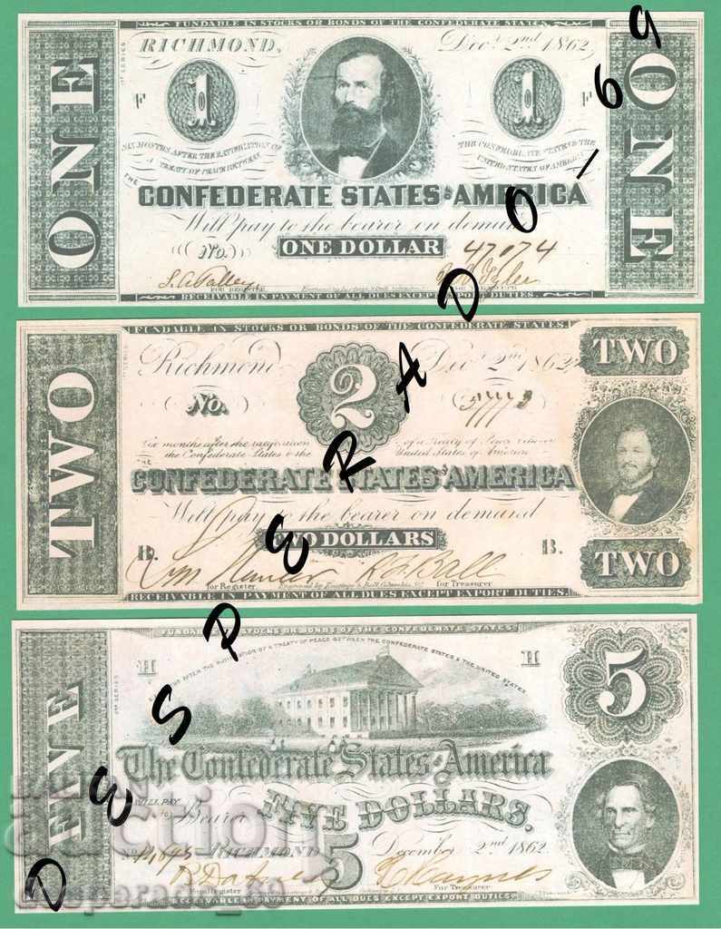 (¯` '• .¸ (Αναπαραγωγή) Ηνωμένες Πολιτείες 1862 (Συνομοσπονδία) UNC -7 με τιμή 17.50 BGN | € 8.95 (¯` '• .¸ (Αναπαραγωγή) Ηνωμένες Πολιτείες 1862 (Συνομοσπονδία) UNC -7 με τιμή 17.50 BGN | € 8.95