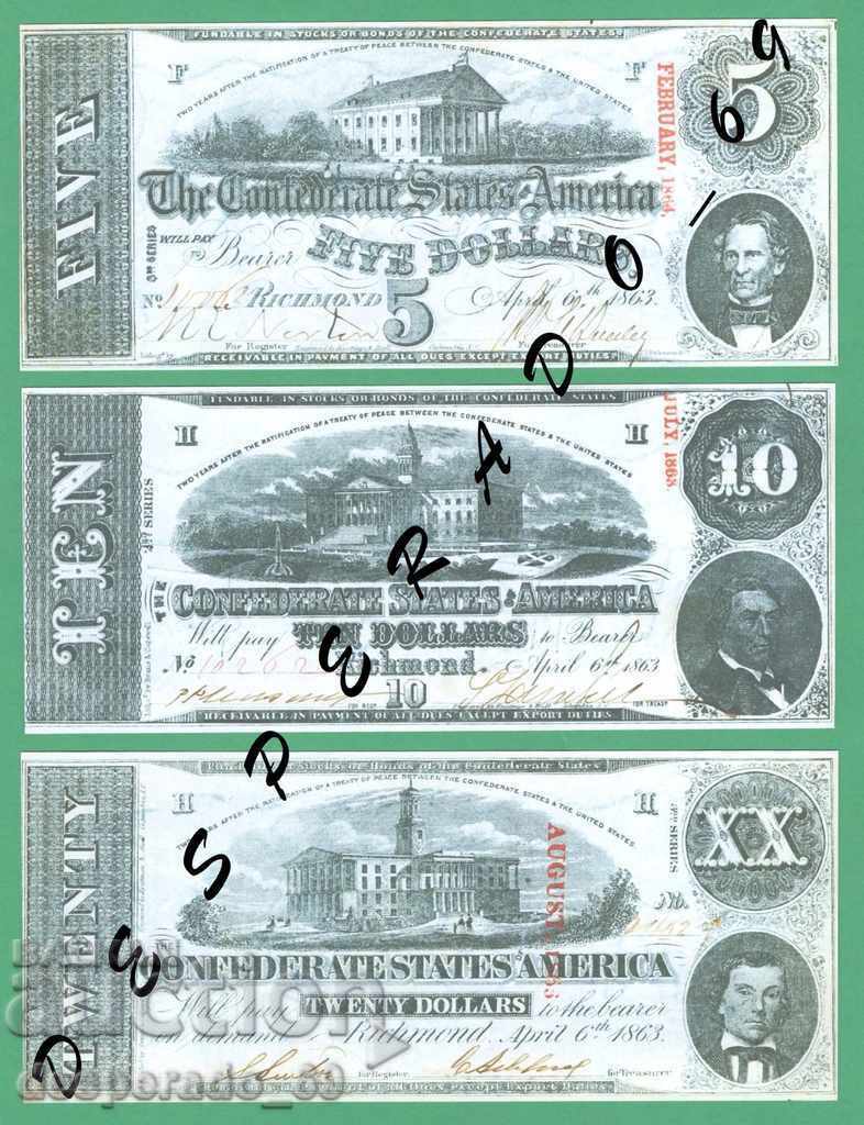 Delivery of (¯` '• .¸ (Reproduction) USA 1863 (Confederate) UNC -8 Delivery of (¯` '• .¸ (Reproduction) USA 1863 (Confederate) UNC -8