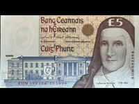 Banca centrală din Irlanda 5 Pound 1999 Pick 75b Ref 2106