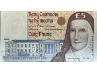 Banca Centrală a Irlandei 5 Lire 1999 Pick 75b Ref 2106 Unc