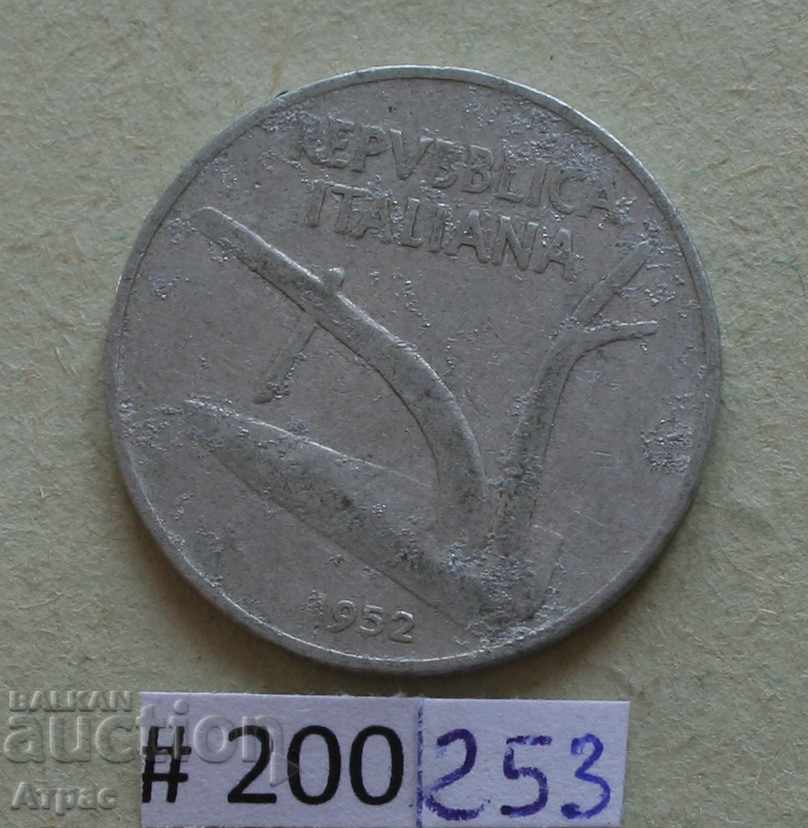 10 лири 1952       Италия с цена € 0.20 | 0.39 лв.