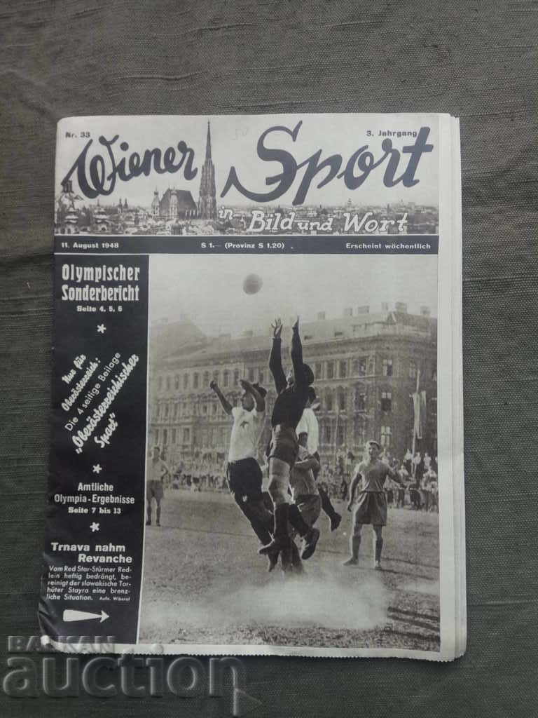 revista sportivă „Wiener Sport” 11 august 1948