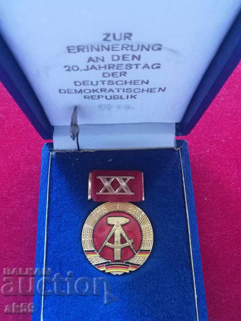 Medal 20 years of the GDR.
