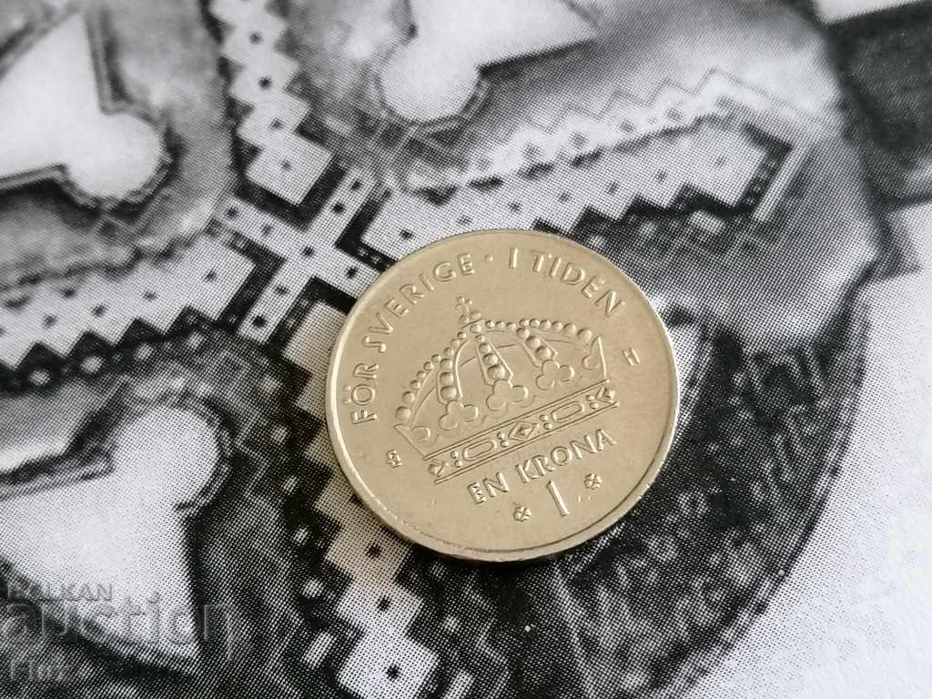 Mонета - Швеция - 1 крона | 2004г.