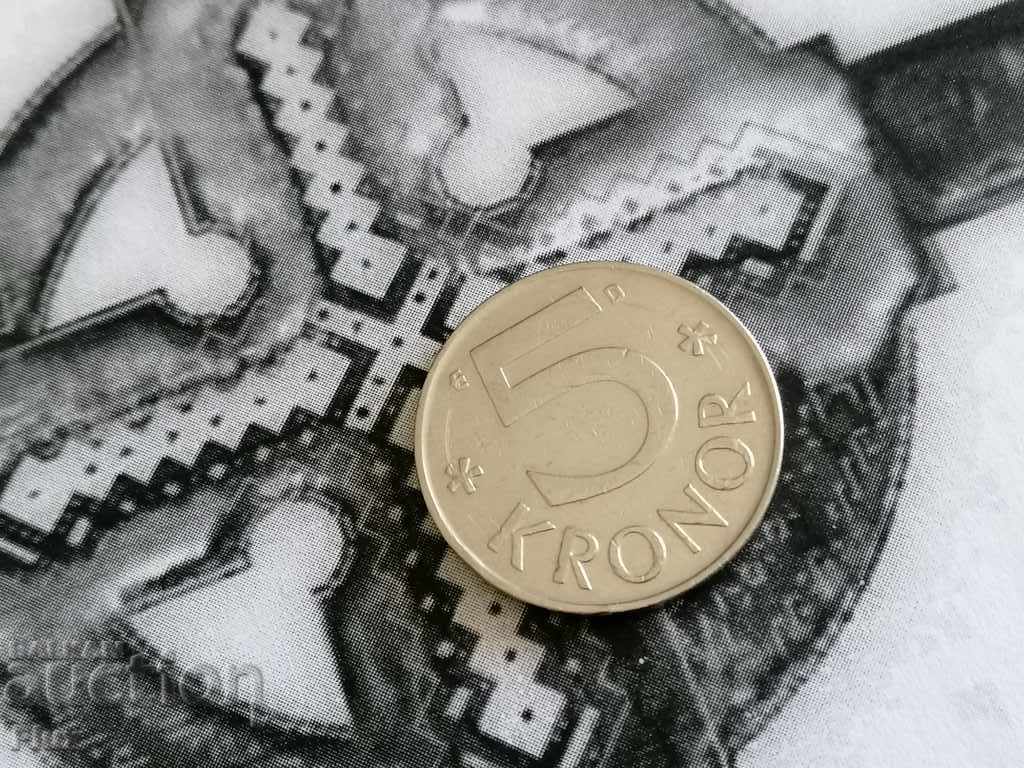 Moneda - Suedia - 5 coroane 1987.
