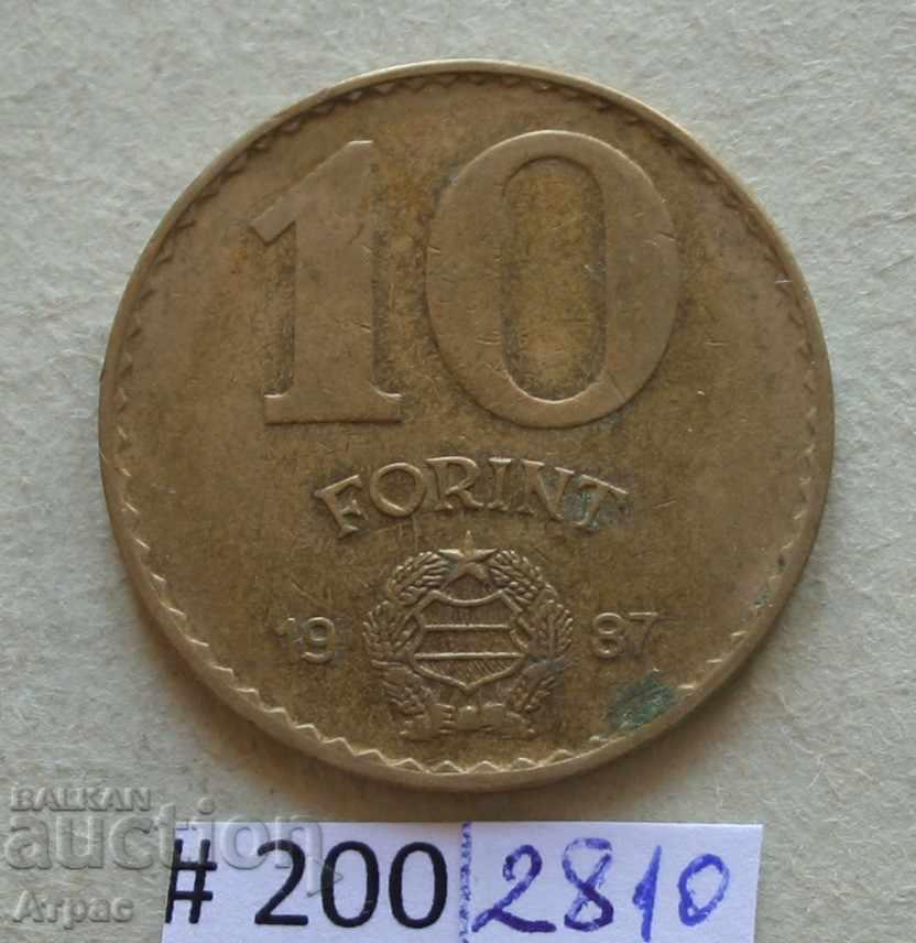 10 forint 1987 Ungaria