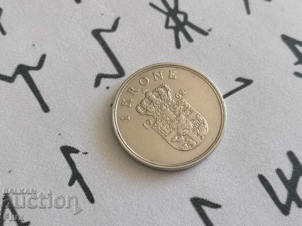 Moneda - Danemarca - 1 kroner 1962.