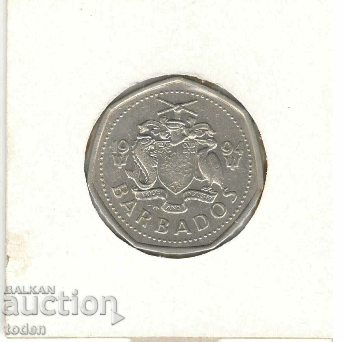 Delivery of Barbados-1 Dollar-1994-KM# 14.2-small type non magnetic Delivery of Barbados-1 Dollar-1994-KM# 14.2-small type non magnetic