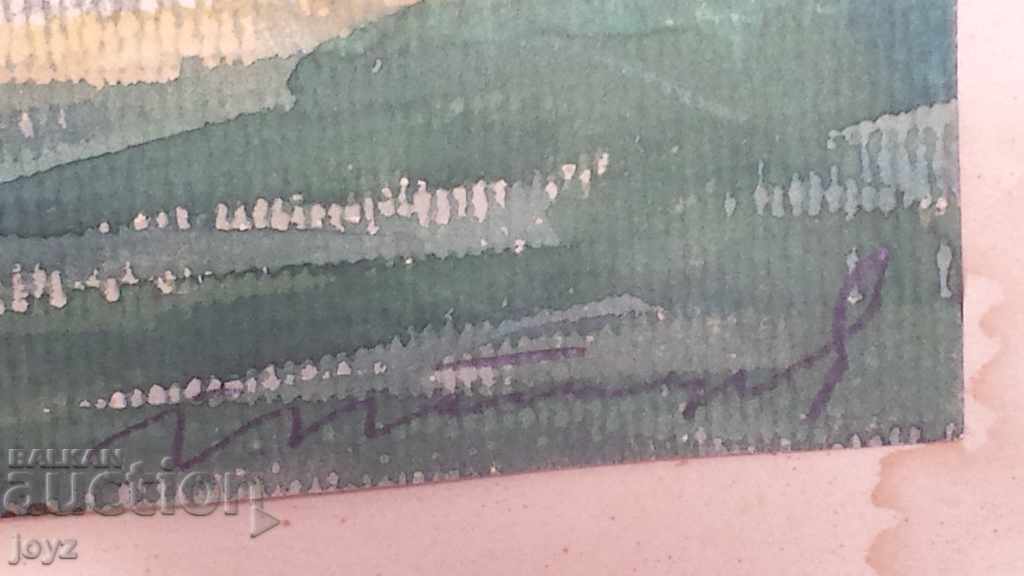 Delivery of OLD PAINTING 1920s LANDSCAPE (watercolor) / SIGNED Delivery of OLD PAINTING 1920s LANDSCAPE (watercolor) / SIGNED