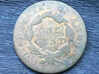 Ηνωμένες Πολιτείες 1 σεντ 1831 σπάνιο χάλκινο νόμισμα