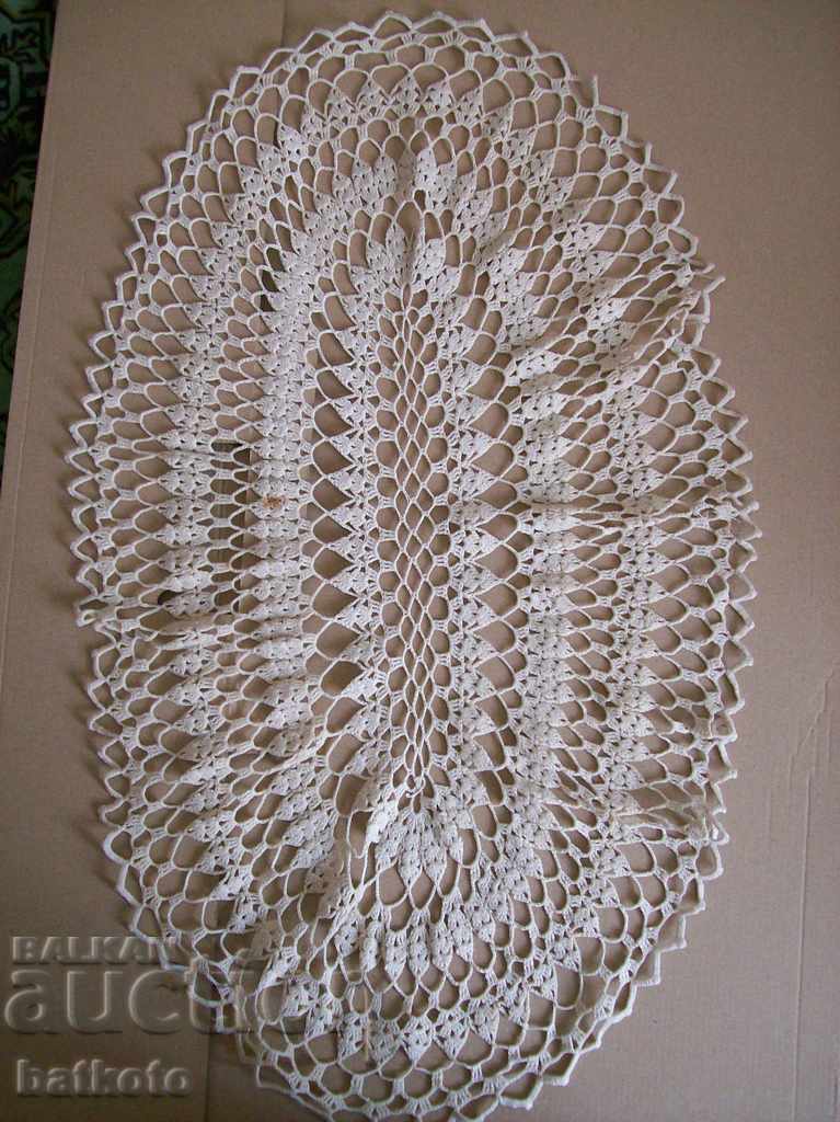 Tricotare manuală veche pe un singur cârlig - dimensiuni 65/35 cm