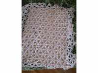 Old hand-woven crochet cover - 160/90 cm