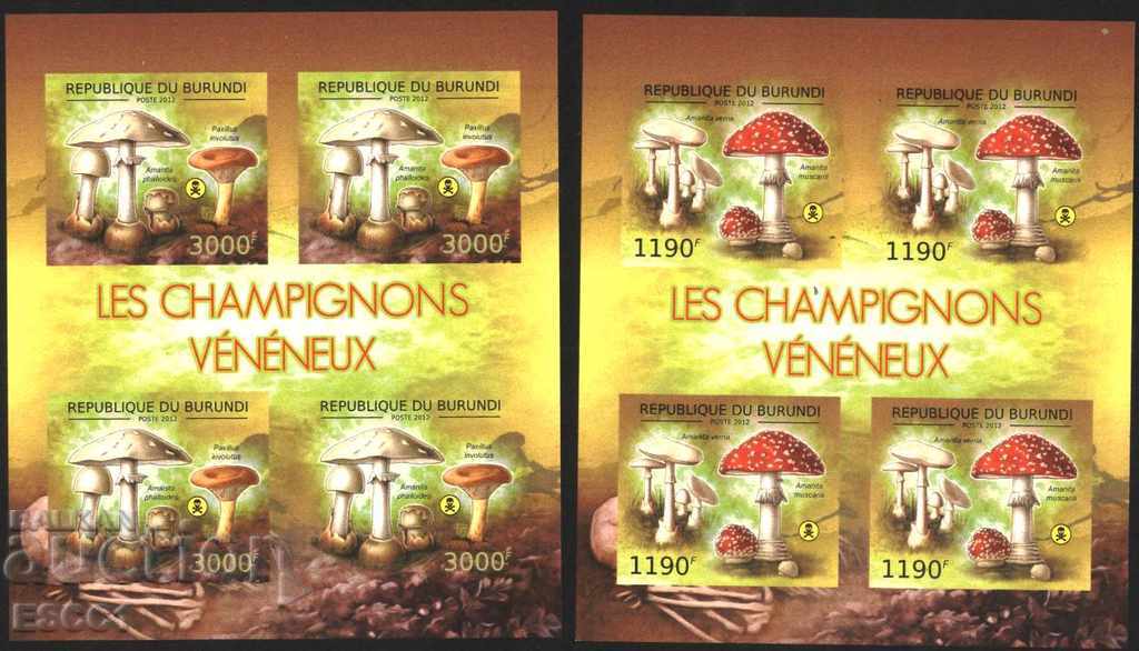 Pure blocks unperforated Flora Mushrooms 2012 from Burundi with price 90.00 BGN | € 46.02 Pure blocks unperforated Flora Mushrooms 2012 from Burundi with price 90.00 BGN | € 46.02