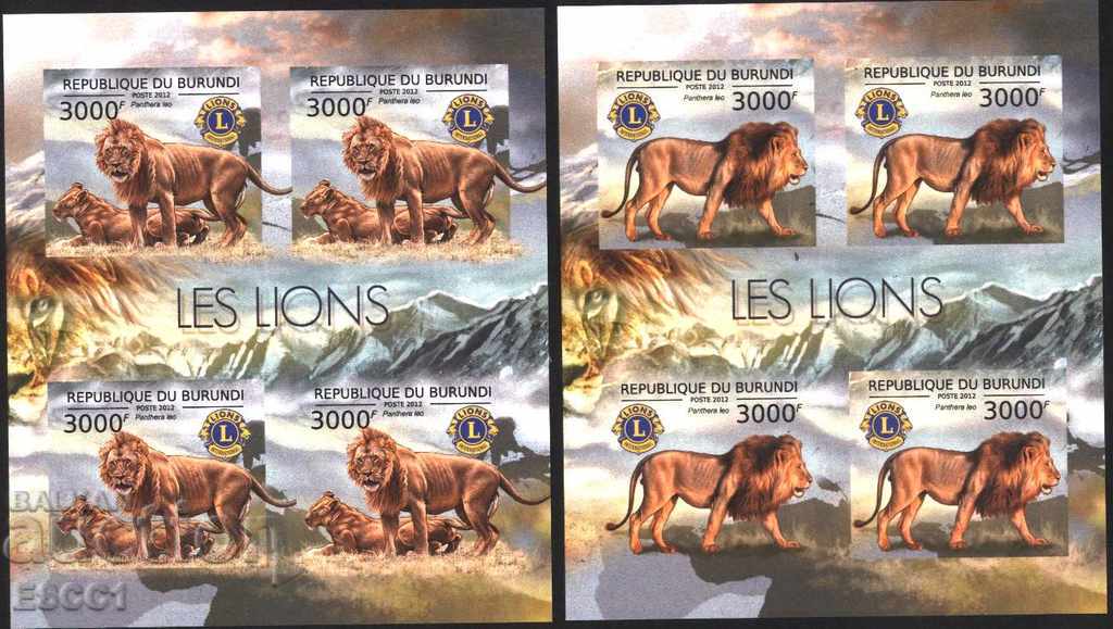 Pure Blocks Perforated Lion Fauna 2012 Burundi with price 90.00 BGN | € 46.02 Pure Blocks Perforated Lion Fauna 2012 Burundi with price 90.00 BGN | € 46.02