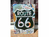 Metal plate car Route 66 road highway numbers America