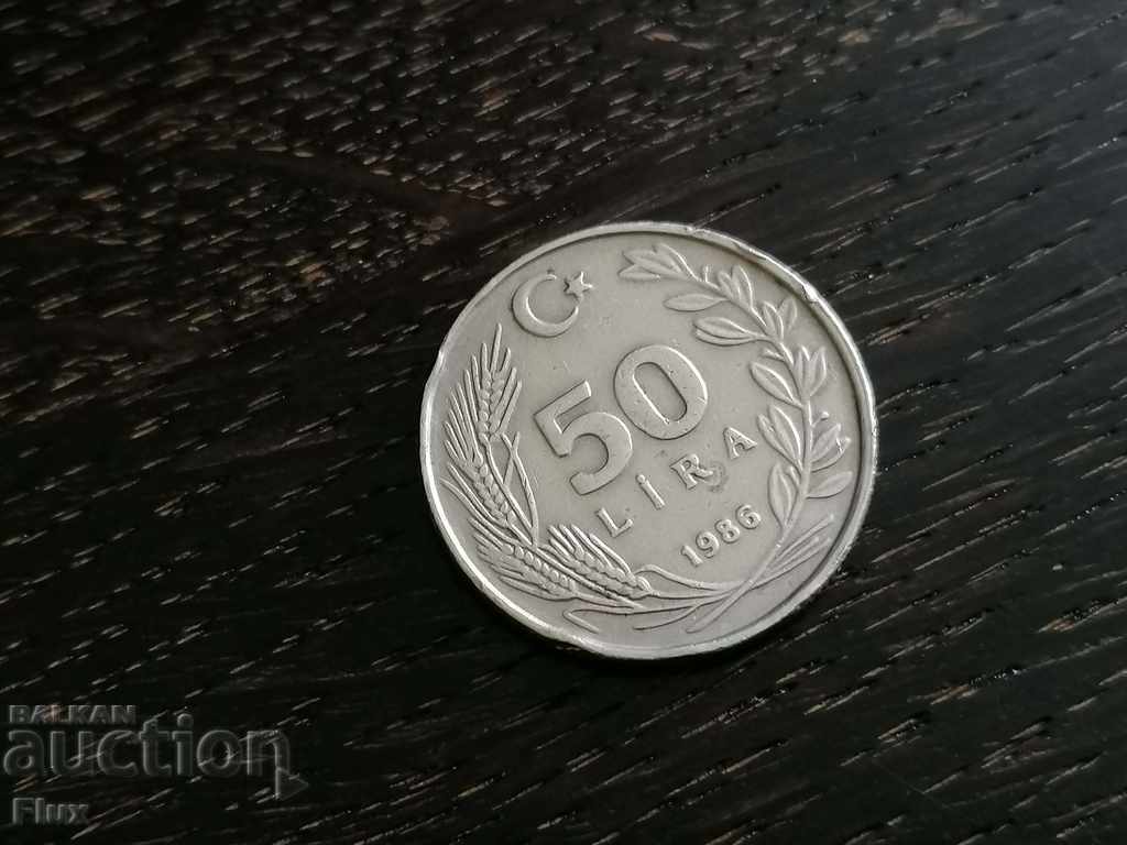 Moneda - Turcia - 50 GBP | 1986.