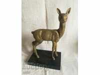 Small sculpture - "Doe" - bronze.