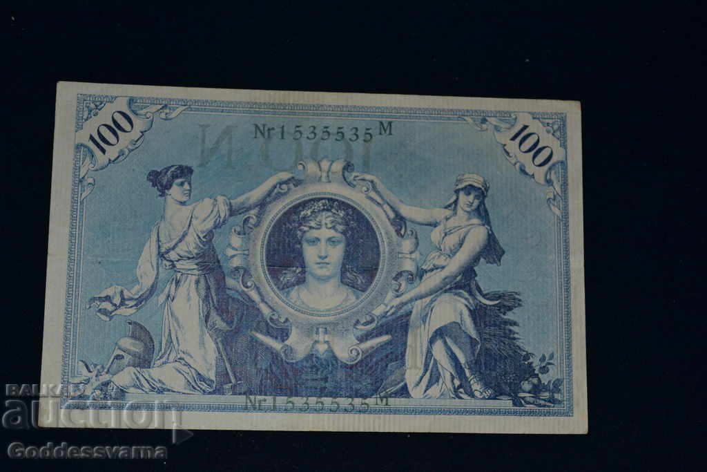Germany 100 Mark 1908 Pick 33 Ref 5535 Green SEAL with price 5.00 BGN | € 2.56