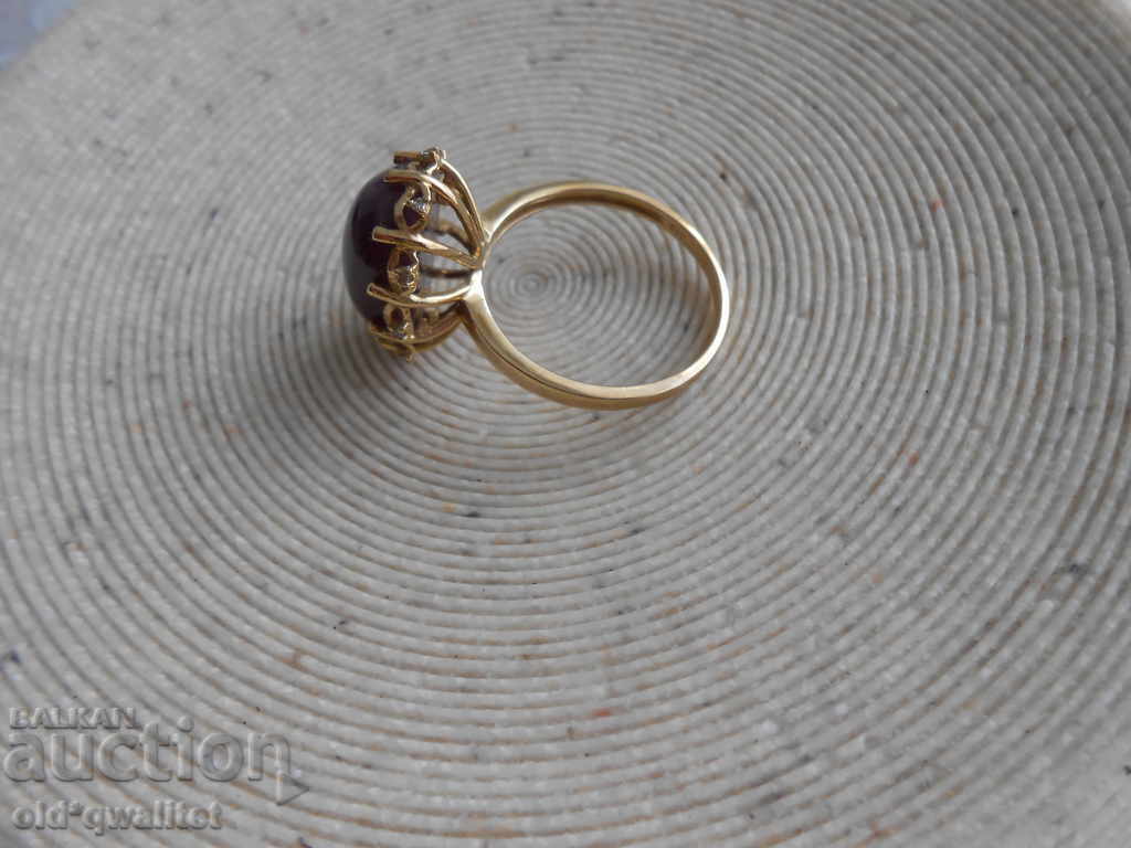 Women's Ring with Ruby and Diamonds, 375 Gold, size 20 with price 1200.00 BGN | € 613.55 Women's Ring with Ruby and Diamonds, 375 Gold, size 20 with price 1200.00 BGN | € 613.55