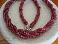 Necklace / necklace / jewelry, clasp: Silver 925, est. Rubin