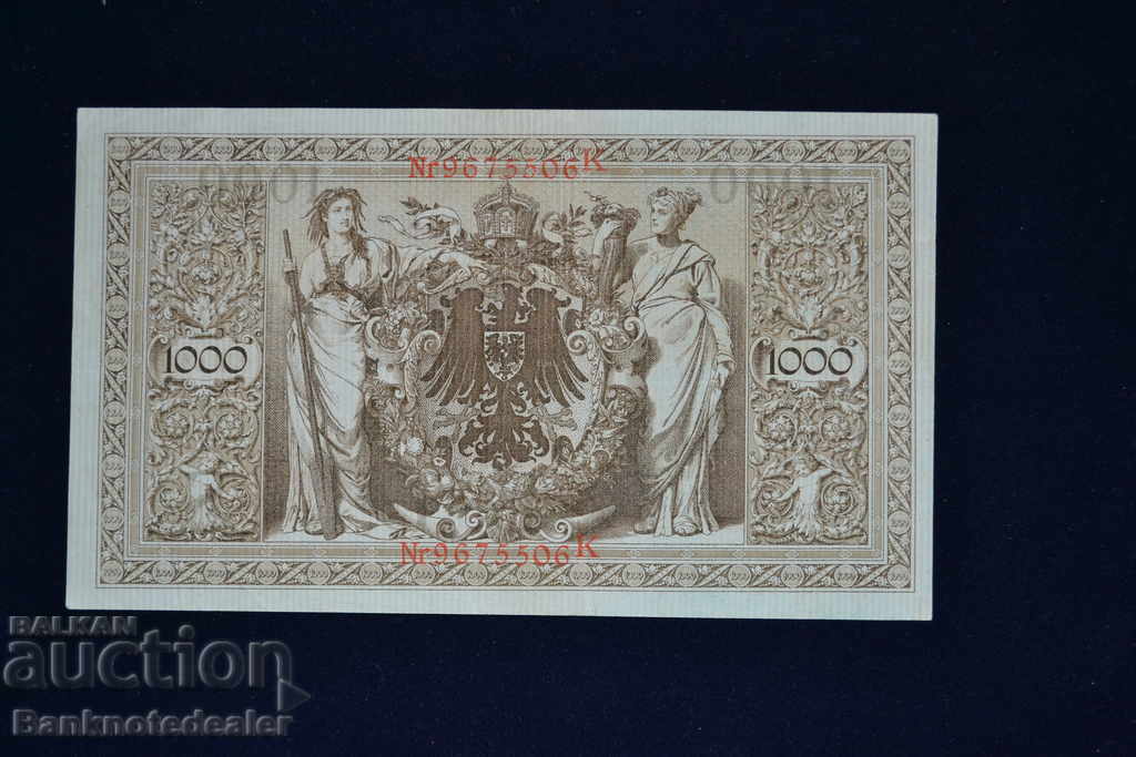 Germany 1000 Mark 1910 Pick 44 aUnc Ref 5506 with price 15.00 BGN | € 7.67 Germany 1000 Mark 1910 Pick 44 aUnc Ref 5506 with price 15.00 BGN | € 7.67
