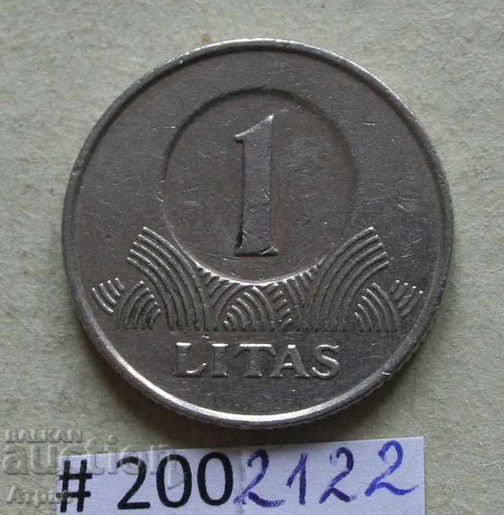 1 lit 2001 Lithuania