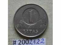 1 lit 2001 Lituania