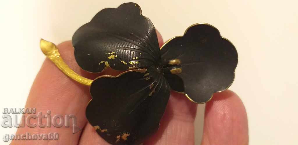 Necklace Pendant bronze and brooch with enamel - 7