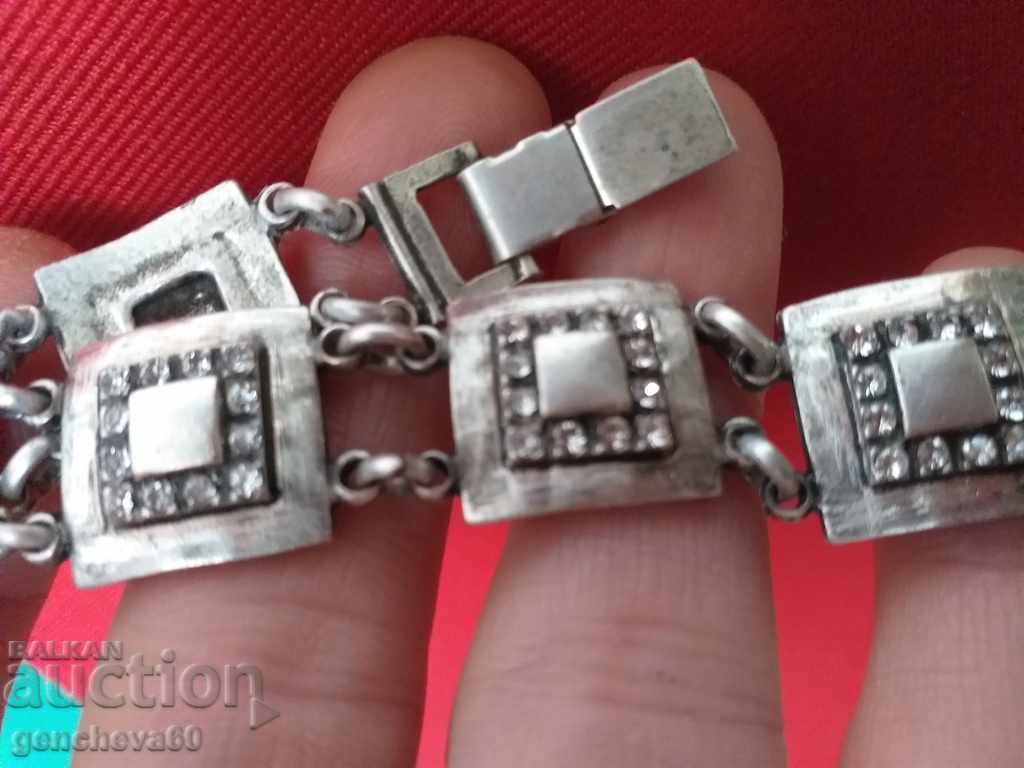 Δημοπρασία Αναγεννησιακό επάργυρο βραχιόλι με πέτρες