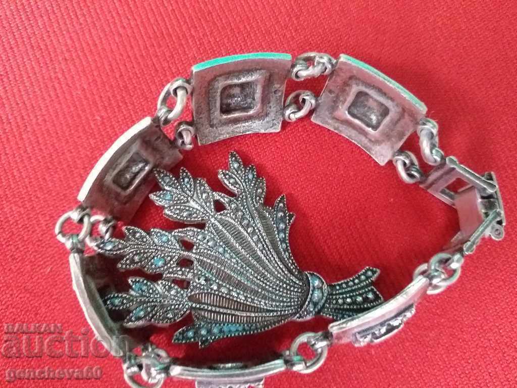 Renaissance silver plated bracelet with stones - 7 Renaissance silver plated bracelet with stones - 7