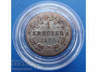 Bayern 1 Cruiser 1870 Silver UNC Rare