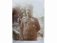 Fotografie regală bulgară Locotenent colonel de artilerie montană