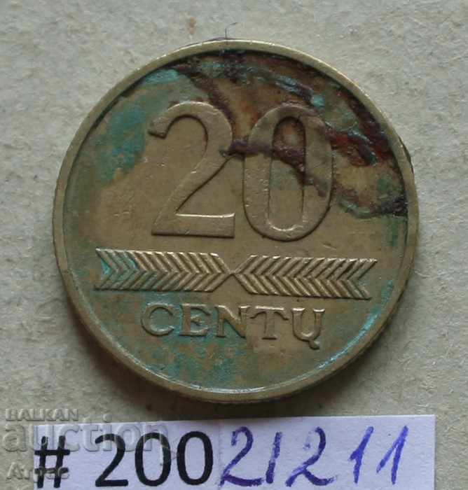 20 сентиму  2007   Литва