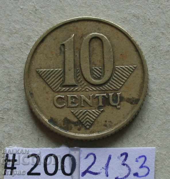 10 centimii 1997 Lituania
