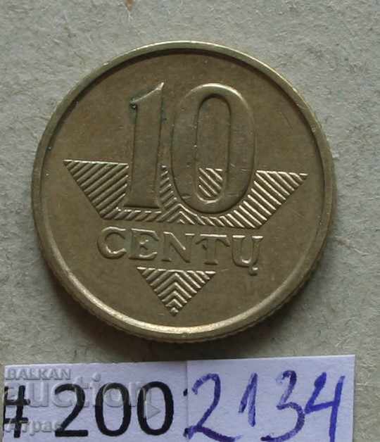 10 сентиму  2008   Литва