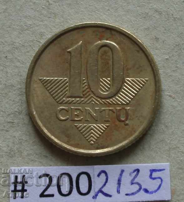 10 сентиму  2008   Литва