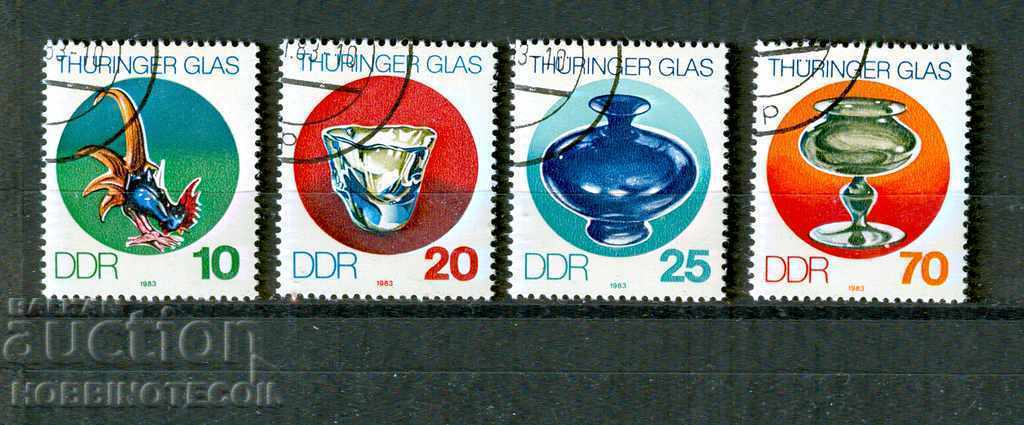 ГДР DDR  4 марки 10 - 20 - 25 - 70 СТЪКЛО ОТ ТЮРИНГИЯ - 1983