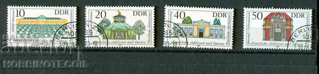 GDR DDR 4 stamps 10 - 20 - 40 - 50 CASTLES in POTSDAM - 1983