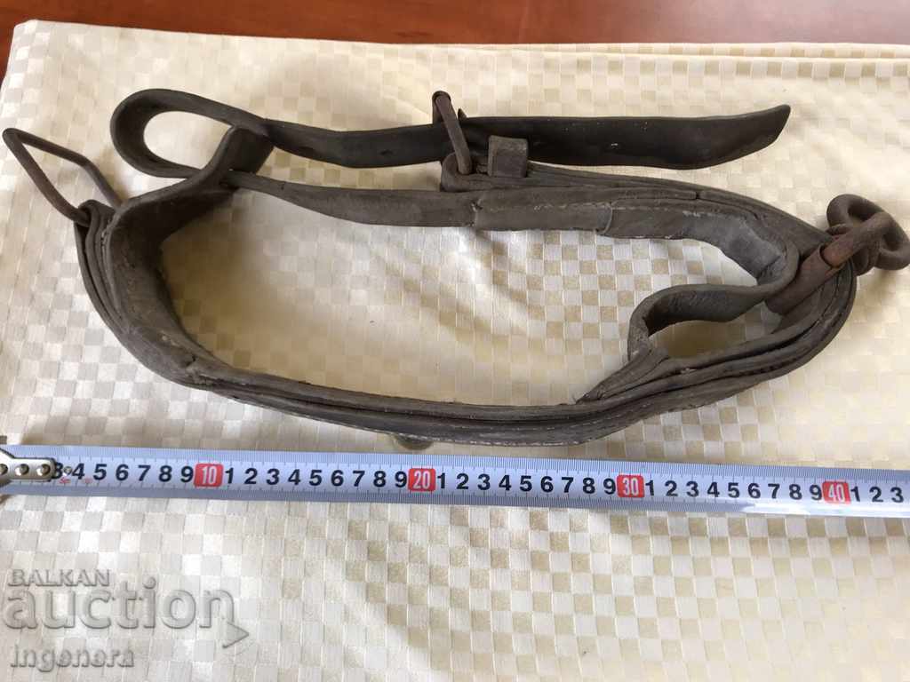 LEATHER HEAD COLLAR FOR HORSE OLD LARGE