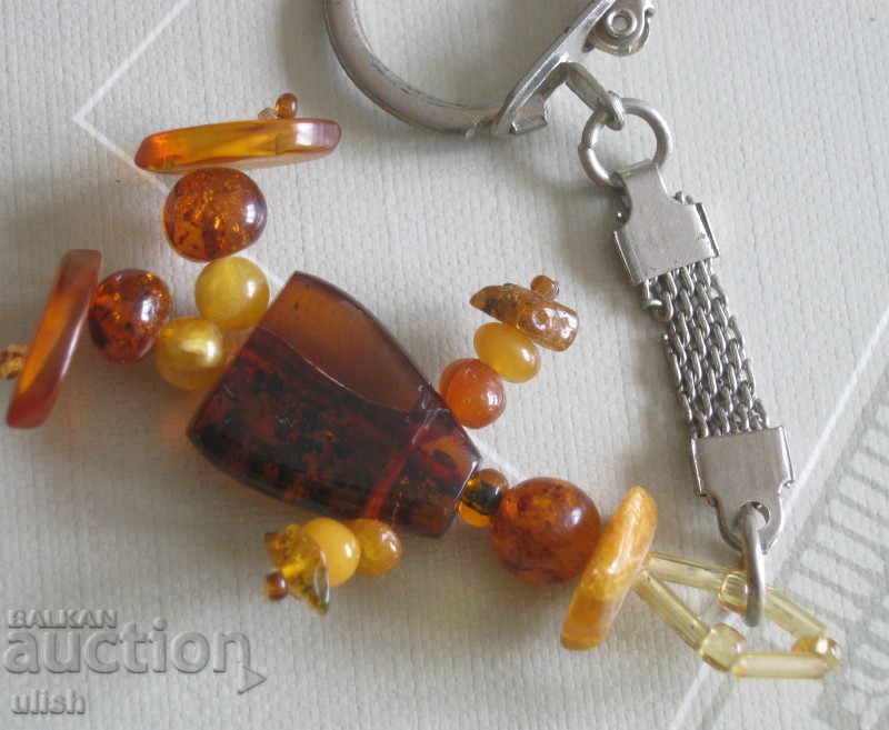 Auction Old key ring Amber man handmade Auction Old key ring Amber man handmade