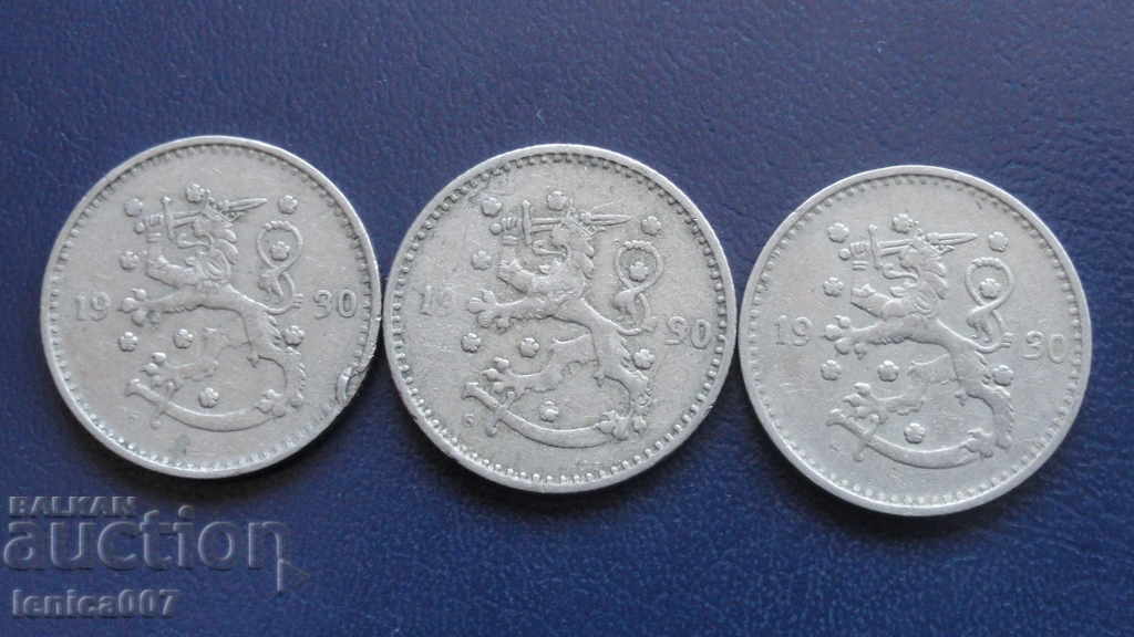 Финландия 1930г. - 1 Марка (3 броя)