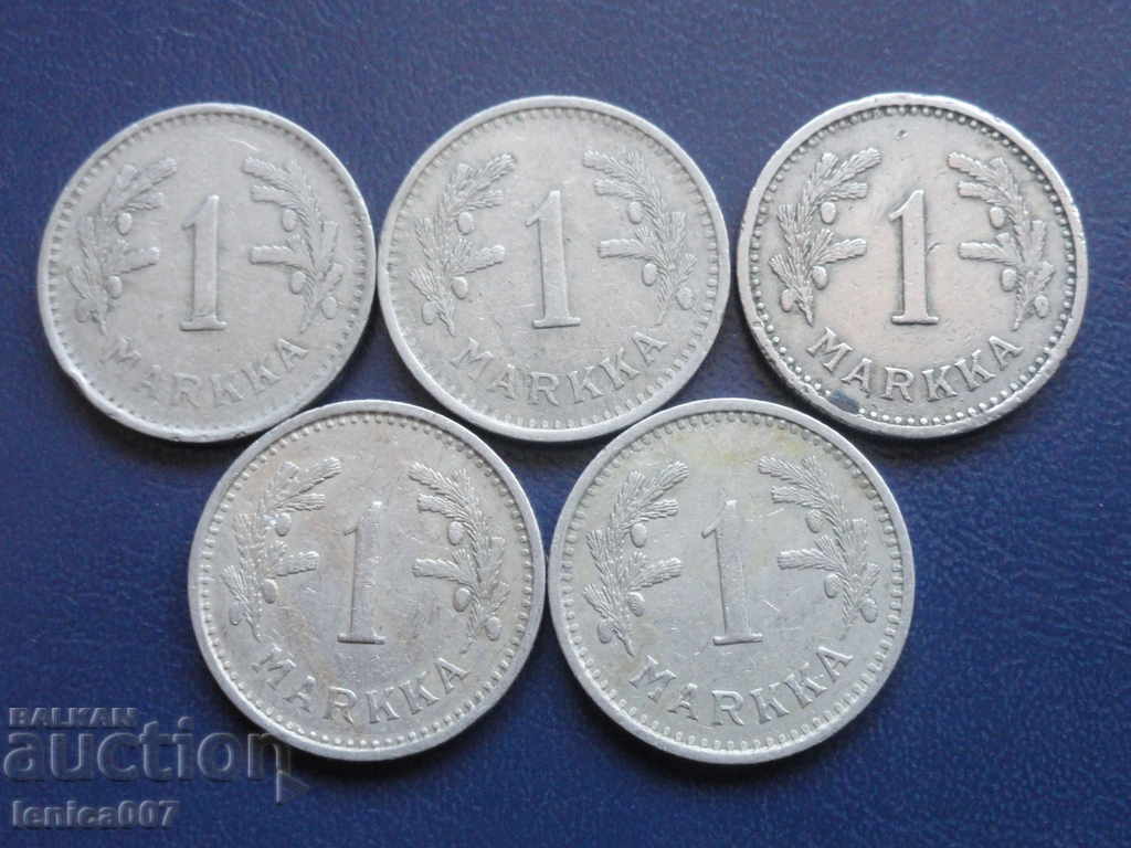 Finland 1929-40 - 1 Brand (5 pieces) - 6 Finland 1929-40 - 1 Brand (5 pieces) - 6