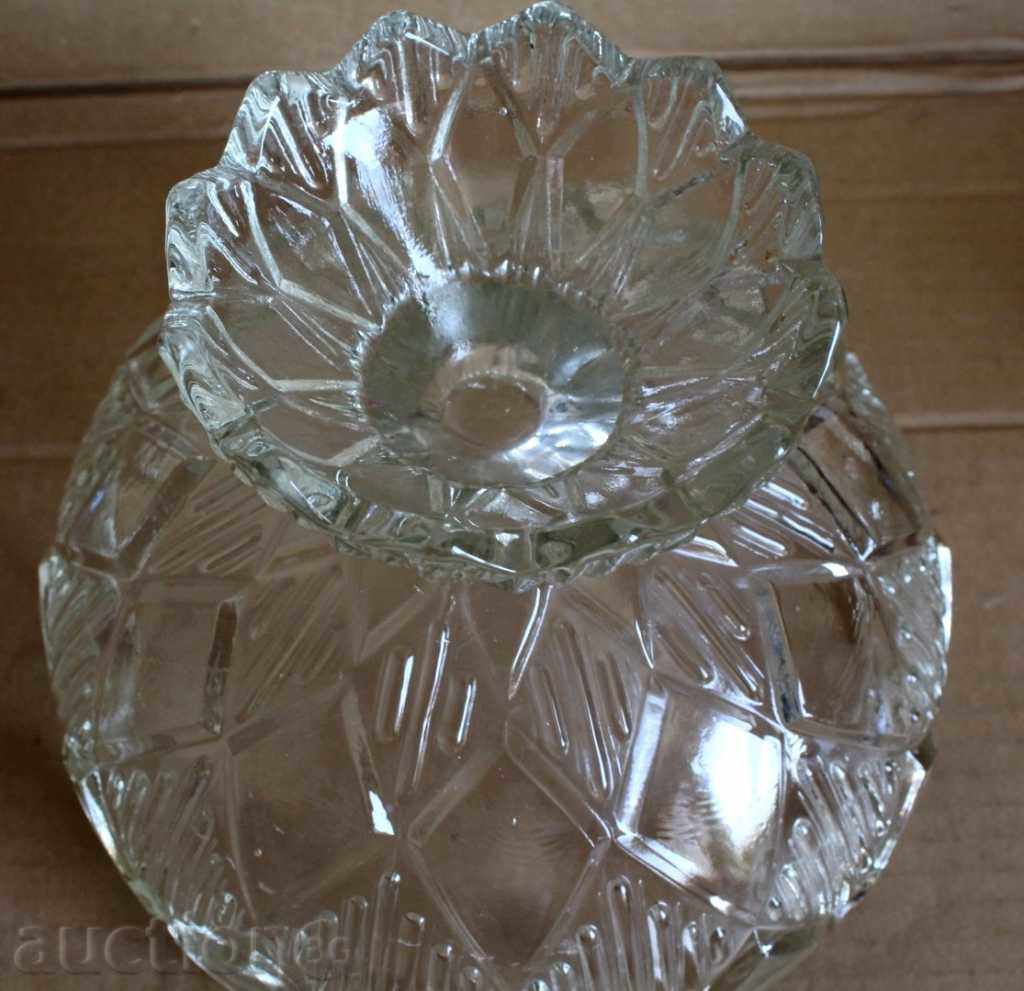 LARGE FRUITER WITH CRYSTAL BELL FRUIT BOWL BOWL - 5