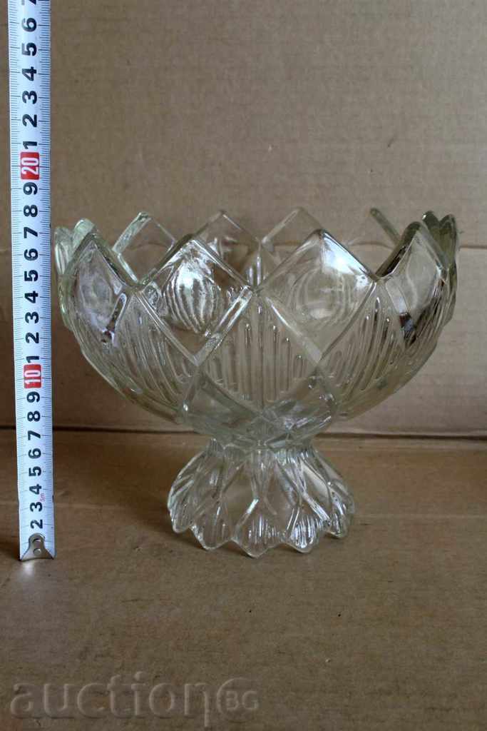 LARGE FRUITER WITH CRYSTAL BELL FRUIT BOWL BOWL - 6