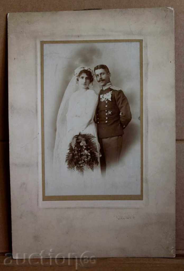 1919 ORDER MILITARY OFFICER WEDDING PHOTOGRAPHY PHOTO CARDBOARD