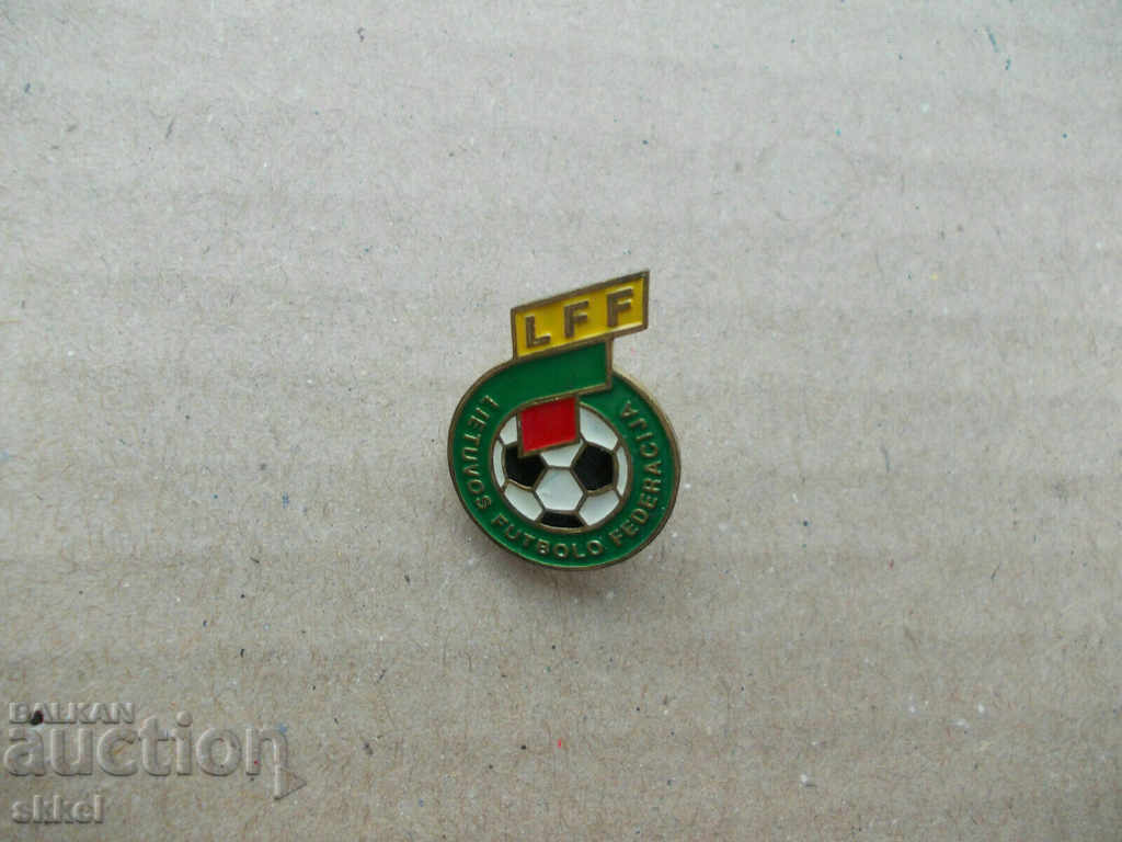 Футболна значка Литва федерация футболен знак
