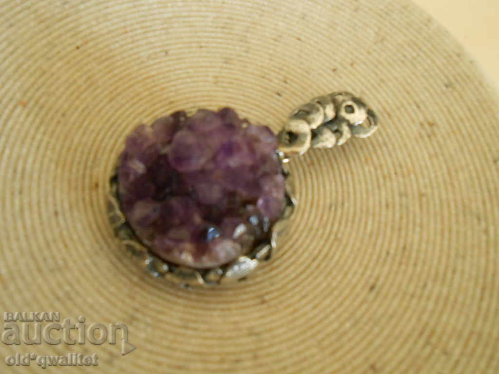 Ελκυστικό ασημένιο βραχιόλι και κρεμαστό κόσμημα, ασήμι 835 και αμέθυστος - 6 Ελκυστικό ασημένιο βραχιόλι και κρεμαστό κόσμημα, ασήμι 835 και αμέθυστος - 6